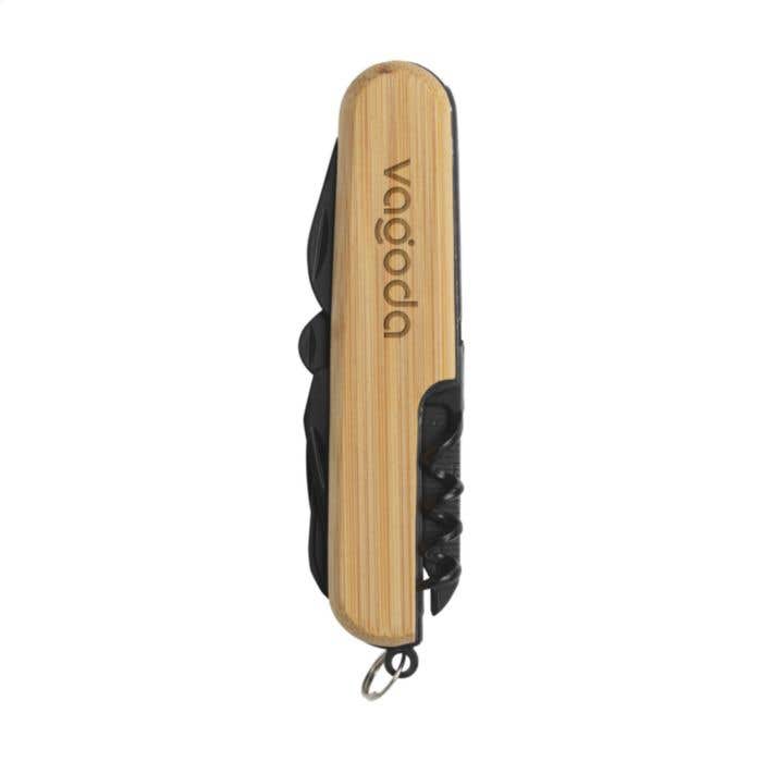 Couteau de poche | Bambou | 9 pièces | 11 fonctions