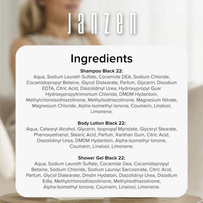 JANZEN Set de soins Black 22 | 3 pièces | 50 ml