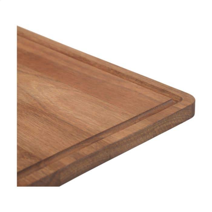 Wooosh planche à découper Gustoso | Bois d'acacia FSC® | Rigole de récupération