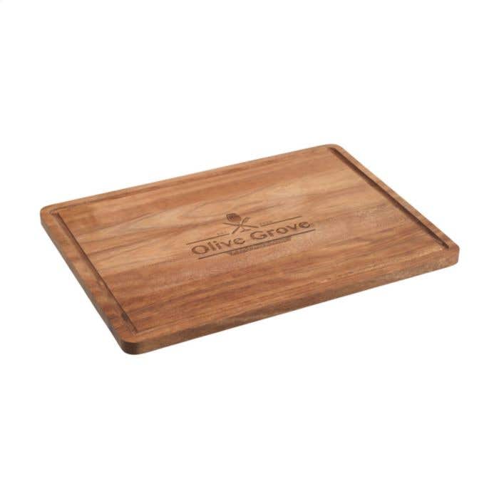 Planche à découper | Bois d'acacia FSC® | Rigole de récupération