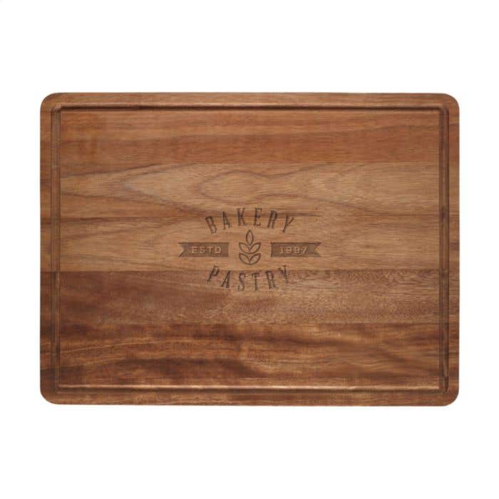 Planche à découper | Bois d'acacia FSC® | Rigole de récupération