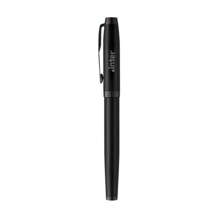 Stylo roller Parker IM Achromatic | Encre noire | Acier inoxydable | Capuchon amovible