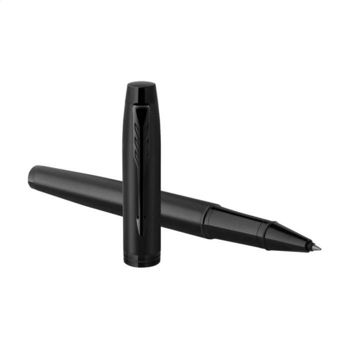 Stylo roller Parker IM Achromatic | Encre noire | Acier inoxydable | Capuchon amovible