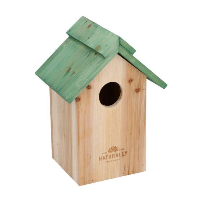 Nichoir à oiseaux | Bois de pin | Toit vert