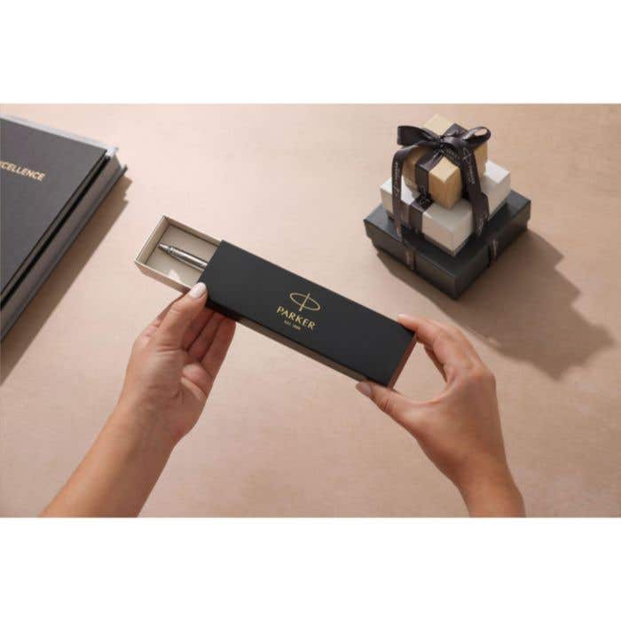 Stylo bille Parker Jotter | Encre bleue | Acier inoxydable recyclé