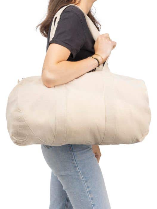 Sac de sport Lobelia Natural | Coton | OEKO-TEX® | Fermeture éclair