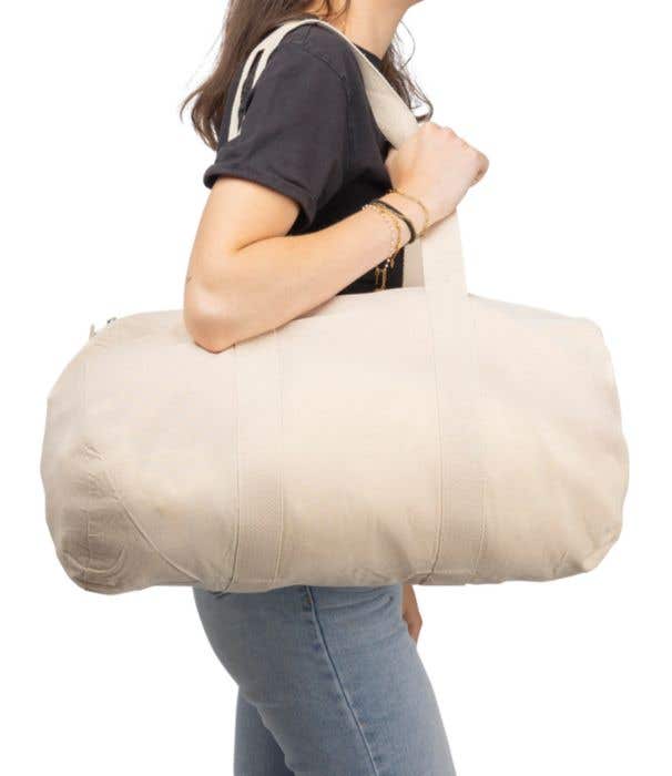Sac de sport Lobelia Natural | Coton | OEKO-TEX® | Fermeture éclair