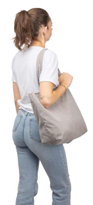 Sac cabas Ovata | 25 L | Tissu côtelé | Longues anses | Compartiment intérieur