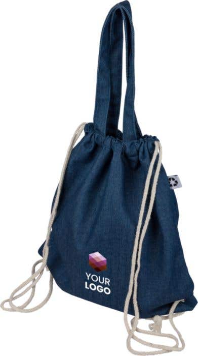Sac à dos Cordo Parlor | 6,6 L | Denim recyclé | Cordon de serrage | Sac de transport
