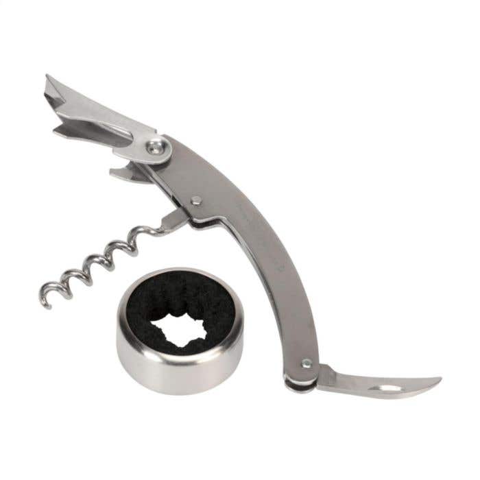 Coffret cadeau vin | Couteau de sommelier et anti-gouttes | Acier mat
