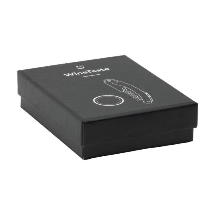 Coffret cadeau vin | Couteau de sommelier et anti-gouttes | Acier mat