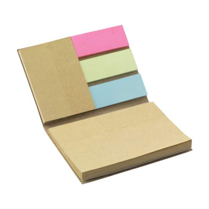 Carnet mémo | Recyclé | Sticky notes et marqueurs