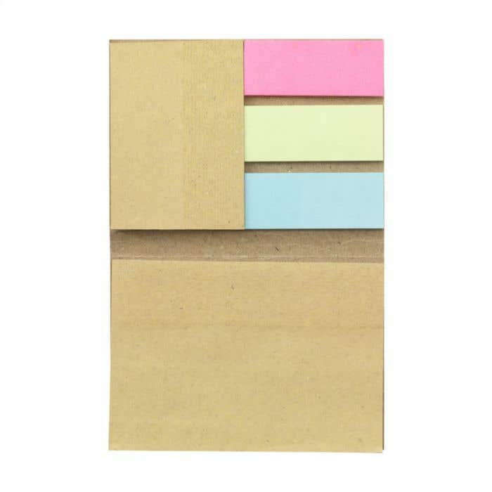 Carnet mémo | Recyclé | Sticky notes et marqueurs