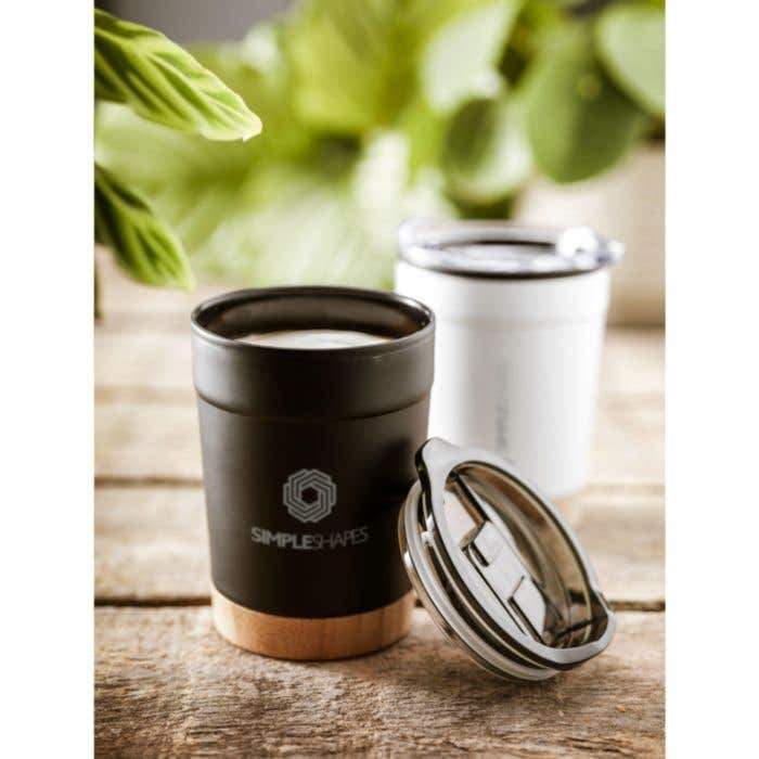 Mug isotherme | Acier inoxydable recyclé | 350 ml | Base en bambou