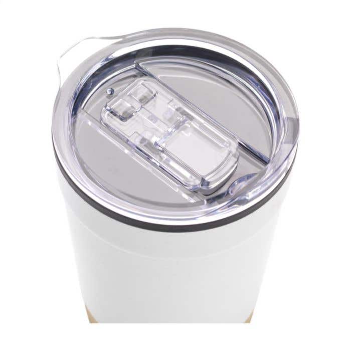 Mug isotherme | Acier inoxydable recyclé | 350 ml | Base en bambou