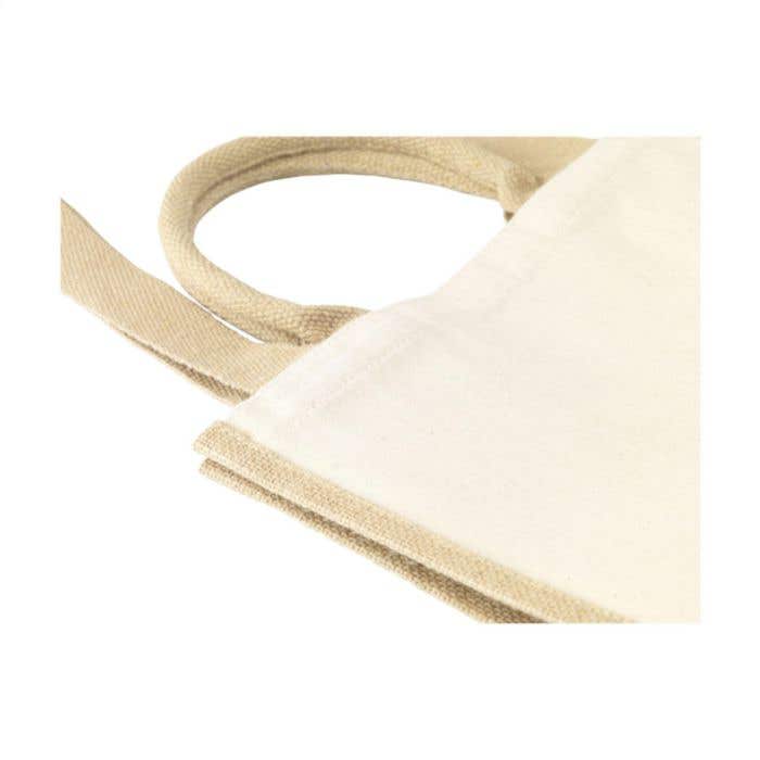 Shopper | Jute et coton organique | 18 l | Fond laminé