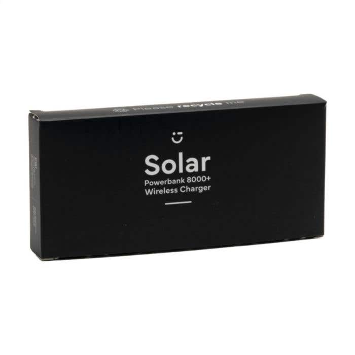 Powerbank | Bambou | 8000 mAh | Sans fil & panneau solaire