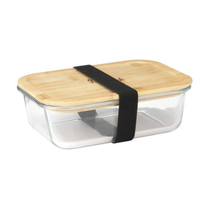 Boîte à lunch Borneo | Verre borosilicate | Couvercle en bambou
