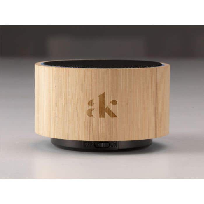 Haut-parleur Bluetooth | Bambou | 3W | Lumière d'ambiance
