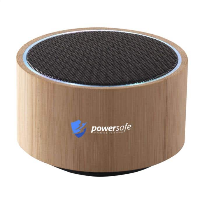 Haut-parleur Bluetooth | Bambou | 3W | Lumière d'ambiance