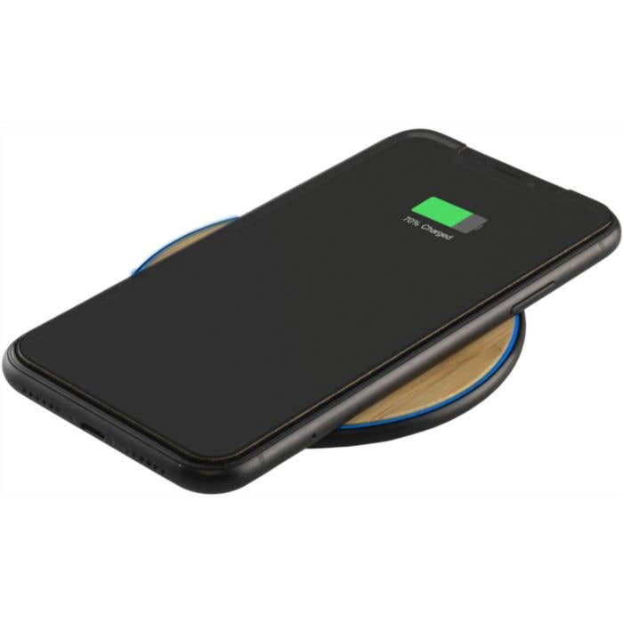 Chargeur rapide sans fil | Bambou | 10W | Compatible Qi