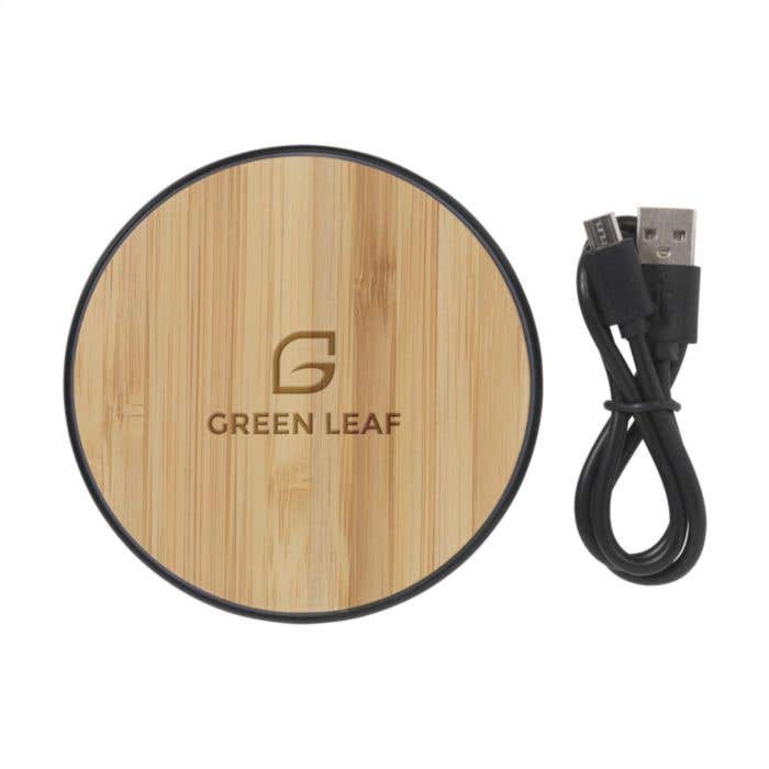 Chargeur rapide sans fil | Bambou | 10W | Compatible Qi