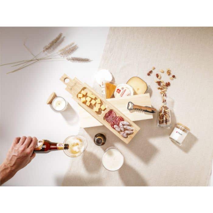 Coffret à vin | Bois & Bambou FSC® | Avec planche à tapas