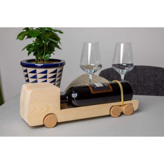 Rackpack Wine Truck | Bois de pin FSC® | Caisse à vin pour 1 bouteille