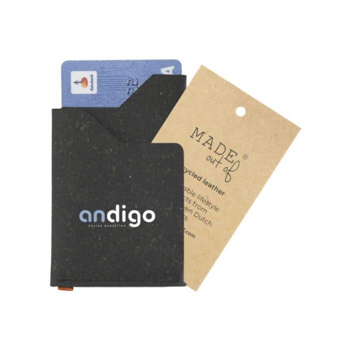 Porte-cartes | Cuir recyclé | Avec compartiment supplémentaire