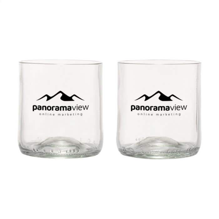 Rebottled® | Set de verres à boire | Upcyclé | 2x 250 ml