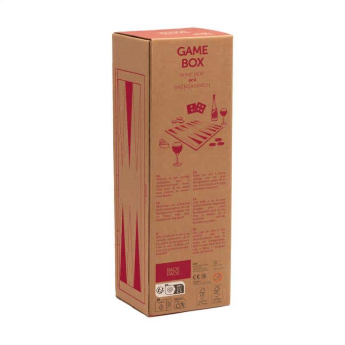 Coffret à vin Backgammon | Bois de pin FSC® | 2-en-1