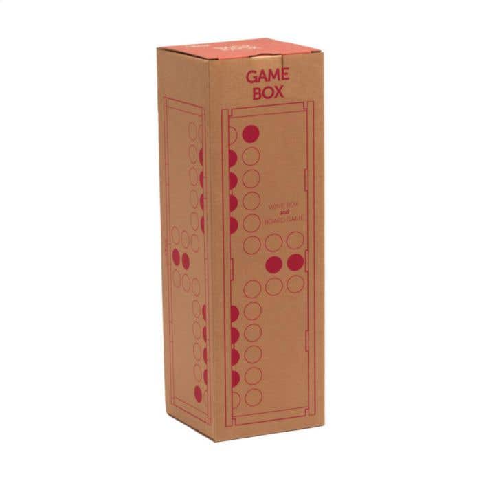 Coffret à vin Gamebox Ludo | Bois de pin | 1 bouteille