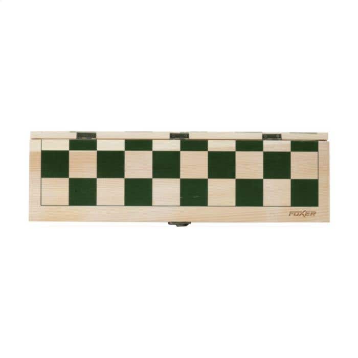 Caisse à vin Rackpack Gamebox | Bois de pin FSC® | Avec jeu de dames