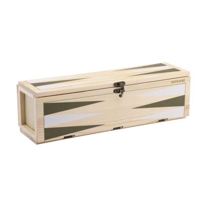 Rackpack coffret à vin Backgammon | Bois de pin FSC® | 2-en-1