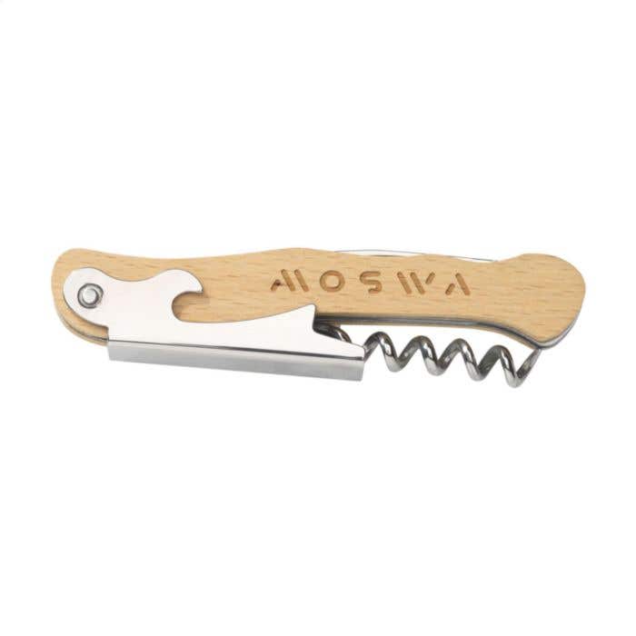 Set à vin Wooosh | Bois FSC® | Couteau de sommelier, anti-gouttes et bouchon
