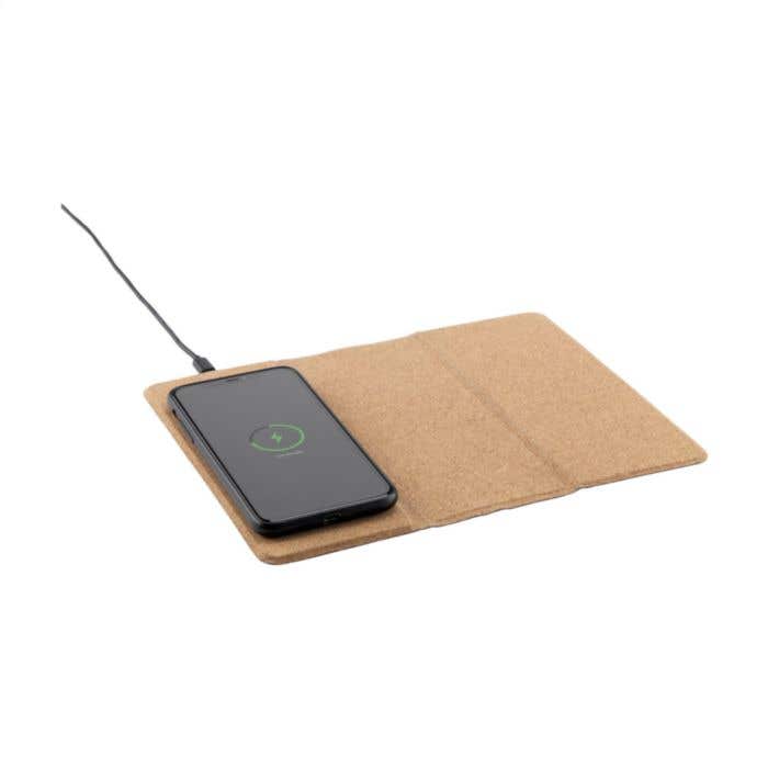 Tapis de souris | Liège | Chargeur sans fil 10W | Support pour téléphone