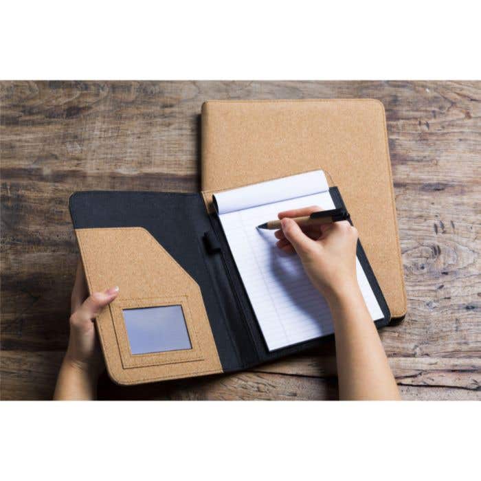 Porte-documents | Liège | A4 | Avec stylo à bille et bloc-notes