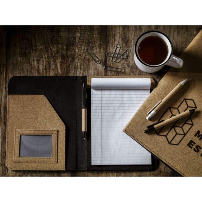 Porte-documents | Liège | A4 | Avec stylo à bille et bloc-notes