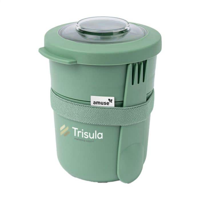 Foodjar | 2 compartiments | 600 ml | Combinaison fourchette-cuillère