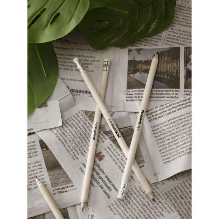 Crayon | Papier journal recyclé | Avec gomme