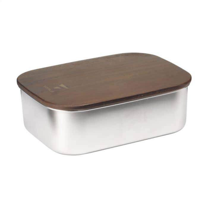 Lunch box | Acier inoxydable recyclé | 1700 ml | Couvercle en bois d'acacia