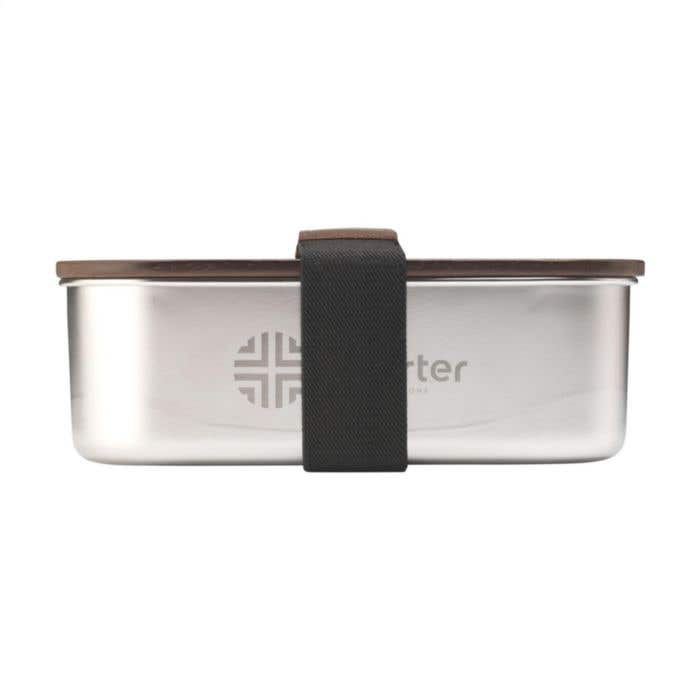 Lunch box | Acier inoxydable recyclé | 1700 ml | Couvercle en bois d'acacia