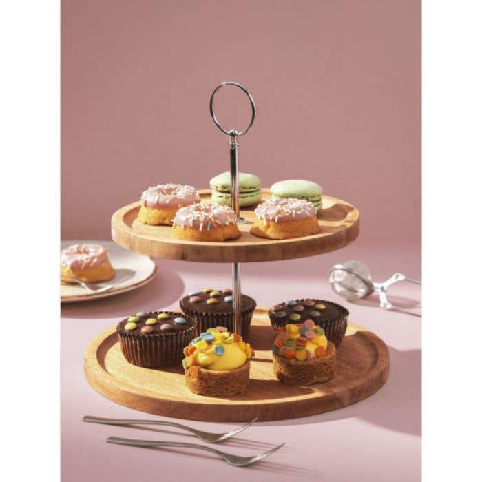 Wooosh Bellamo Duo Tray | Étagère | Bois d'Acacia FSC® | 2 niveaux