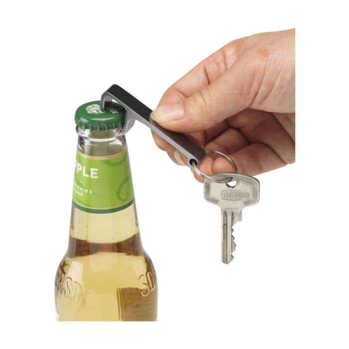 Porte-clés | Aluminium recyclé | Ouvre-bouteille et support téléphone
