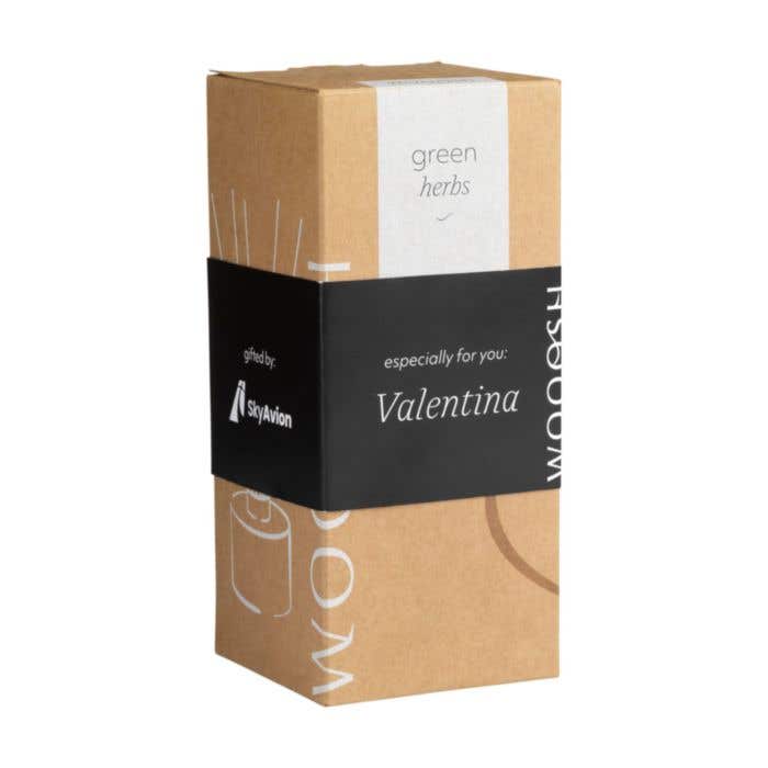 Wooosh Bâtonnets Parfumés | Green Herbs | 75 ml | Verre avec bois