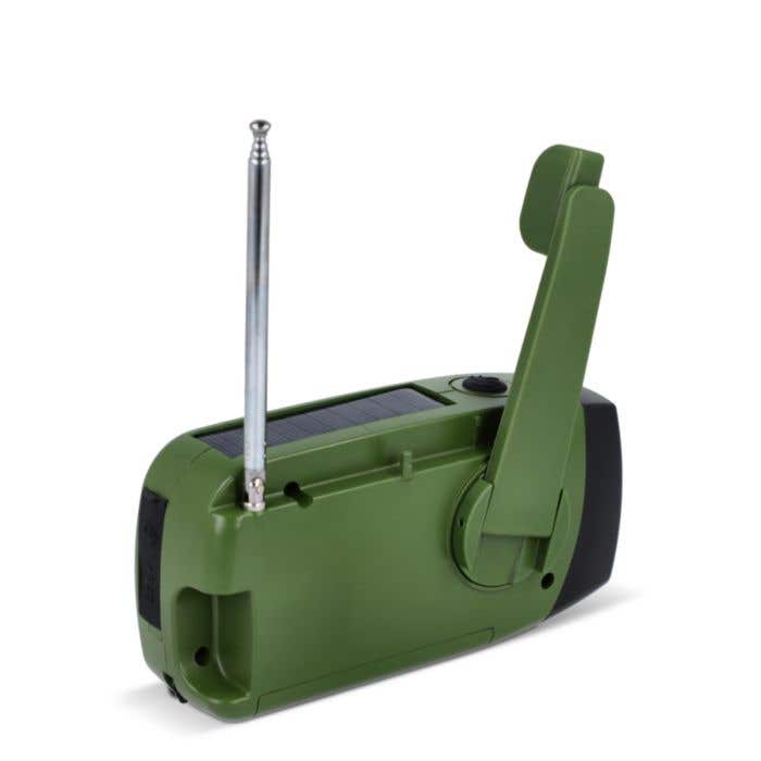 Radio d'urgence SafeSound solaire avec manivelle