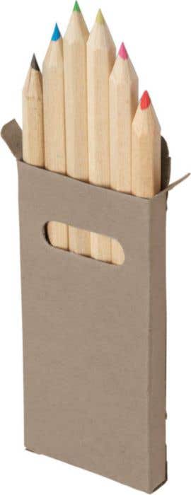 Set de crayons de couleur Small | 6 couleurs | Bois
