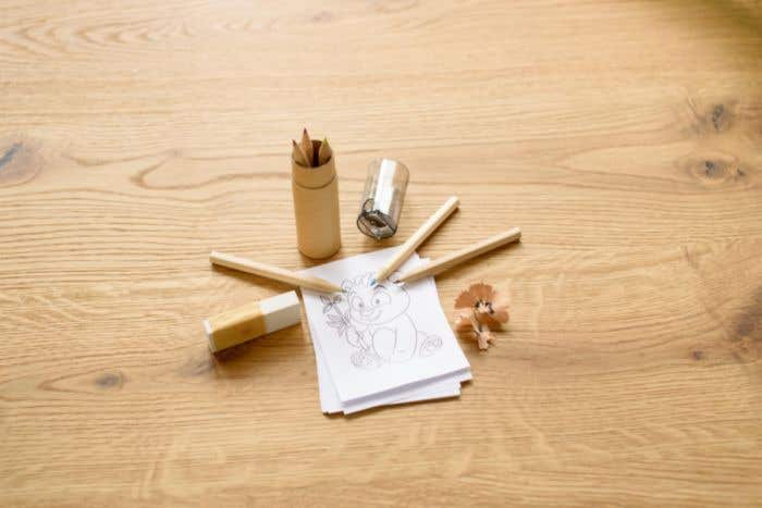 Crayons de couleur Duo Small | 6 pièces | Bois FSC® | Avec taille-crayon
