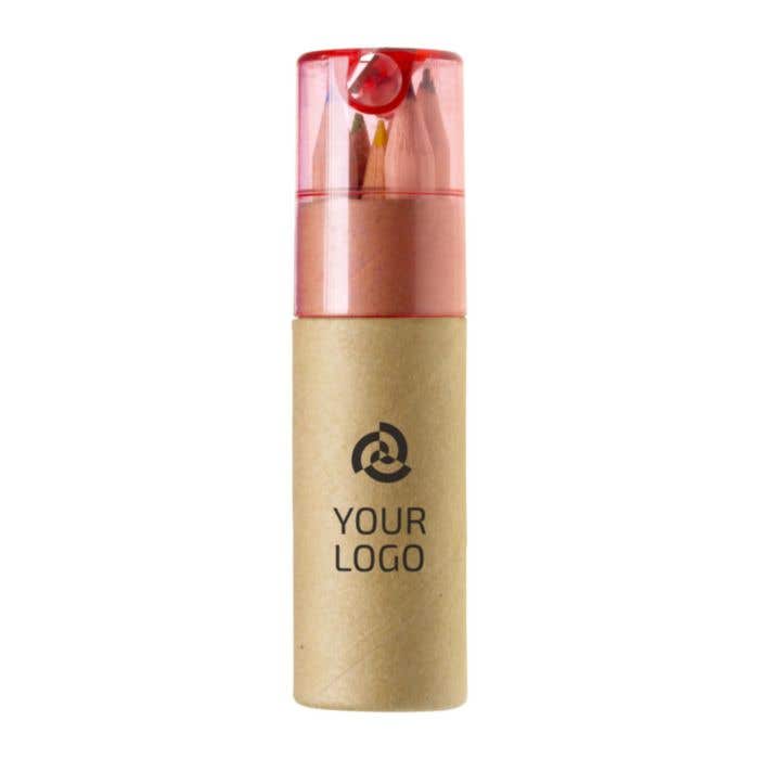 Crayons de couleur Duo Small | 6 pièces | Bois FSC® | Avec taille-crayon