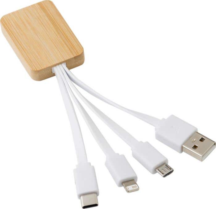 Câble de charge Bamoconnect | Bambou | 3-en-1